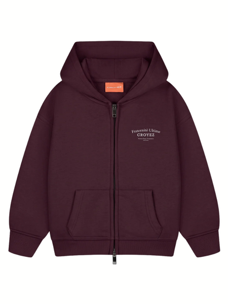 Croyez Croyez Mini Fraternité Ultime Zip Hoodie - Raisin Red
