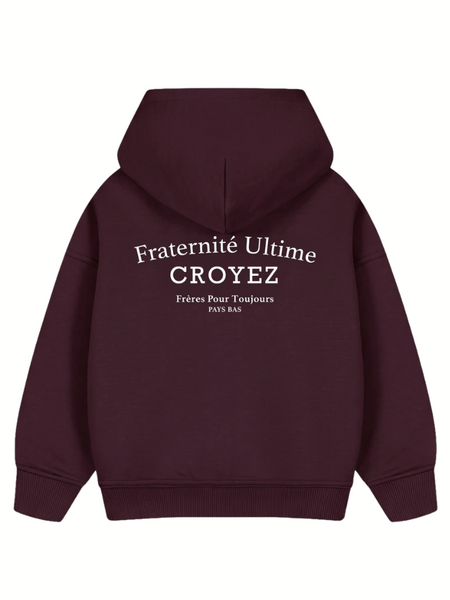 Croyez Croyez Mini Fraternité Ultime Zip Hoodie - Raisin Red