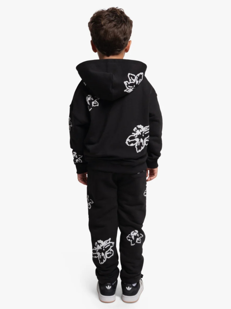 Croyez Croyez Mini Initial Flower Combi-set - Black