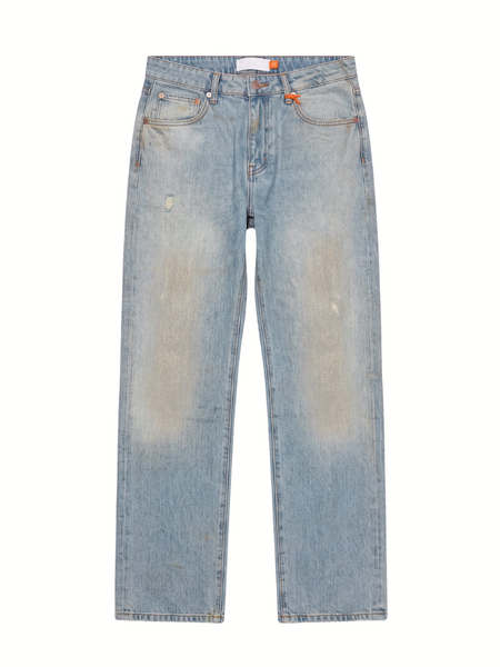 Croyez Dirty Washed Straight Leg Jeans - Light Blue Croyez Croyez Dirty Washed Straight Leg Jeans - Light Blue