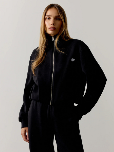 The Couture Club The Couture Club Women Funnel Neck Balloon Hem Zip Through - Black