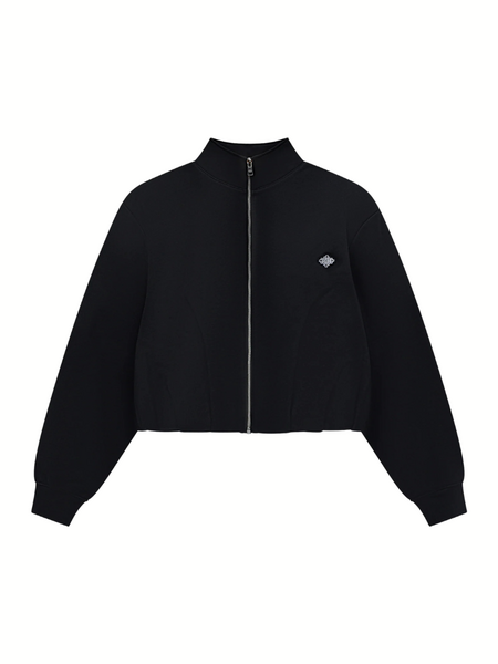 The Couture Club The Couture Club Women Funnel Neck Balloon Hem Zip Through - Black The Couture Club Women Funnel Neck Balloon Hem Zip Through - Black
