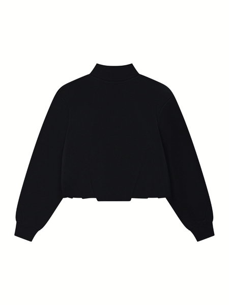 The Couture Club The Couture Club Women Funnel Neck Balloon Hem Zip Through - Black