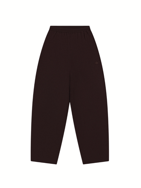 The Couture Club The Couture Club Women Compact Knit Barrel Leg Jogger - Brown The Couture Club Women Compact Knit Barrel Leg Jogger - Brown