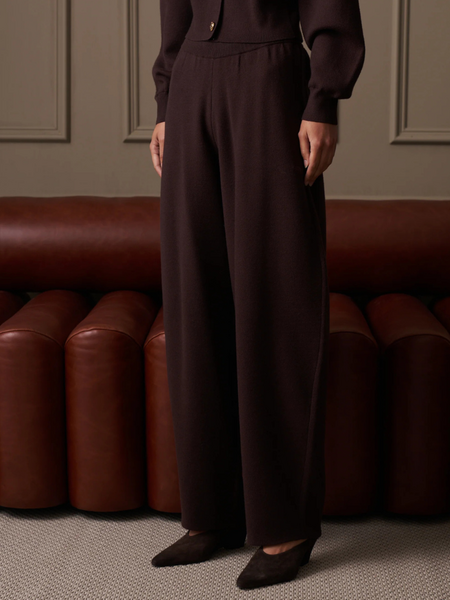 The Couture Club Women Compact Knit Barrel Leg Jogger - Brown The Couture Club The Couture Club Women Compact Knit Barrel Leg Jogger - Brown