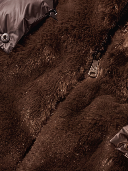 Nikkie Nikkie Urmston Fur Jacket - Hot Cacao