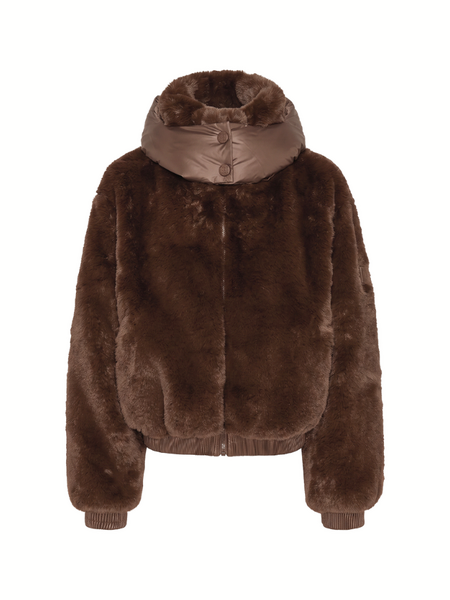Nikkie Nikkie Urmston Fur Jacket - Hot Cacao