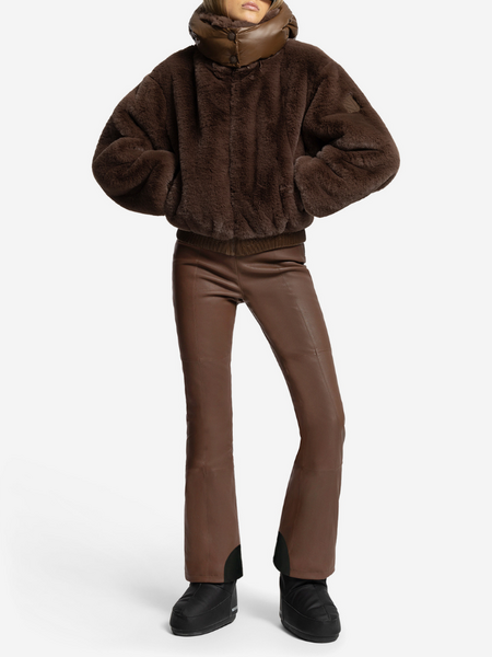 Nikkie Nikkie Urmston Fur Jacket - Hot Cacao