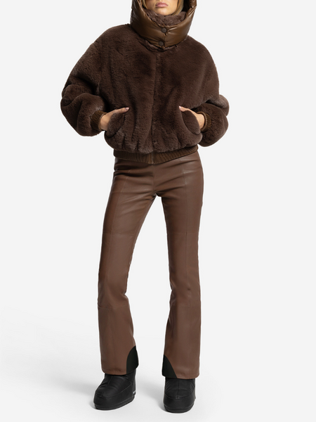 Nikkie Nikkie Urmston Fur Jacket - Hot Cacao