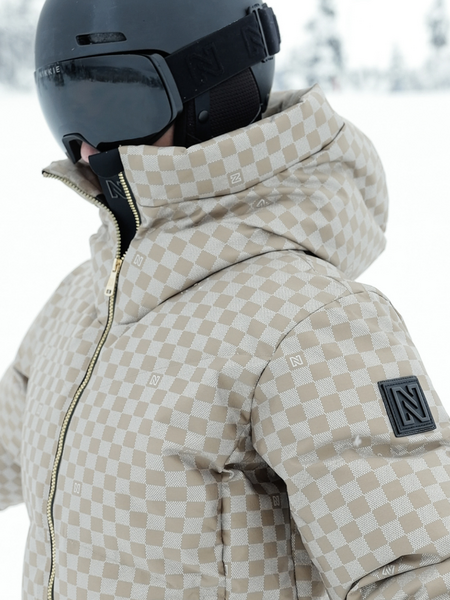 Nikkie Nikkie Newport Check Jacket - Travertine