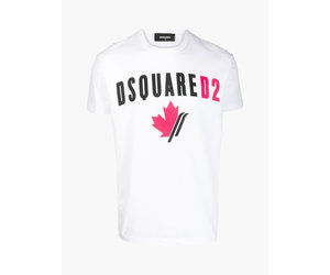 dsquared2 grey maple logo t shirt