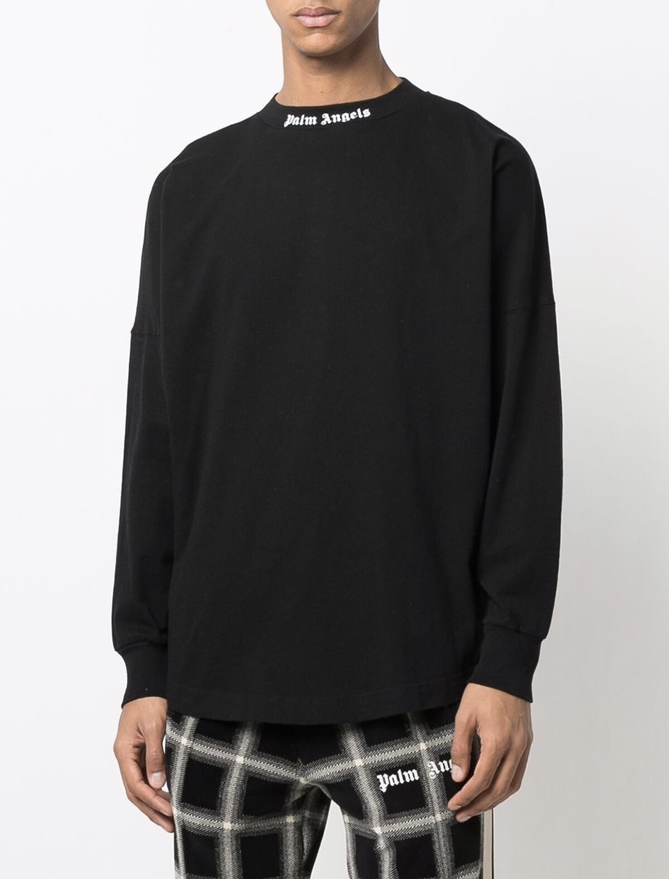 Palm Angels Oversized Mock Neck L/S T 