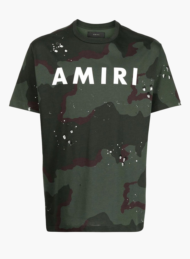 Amiri Army Logo Tee Camo T-Shirt