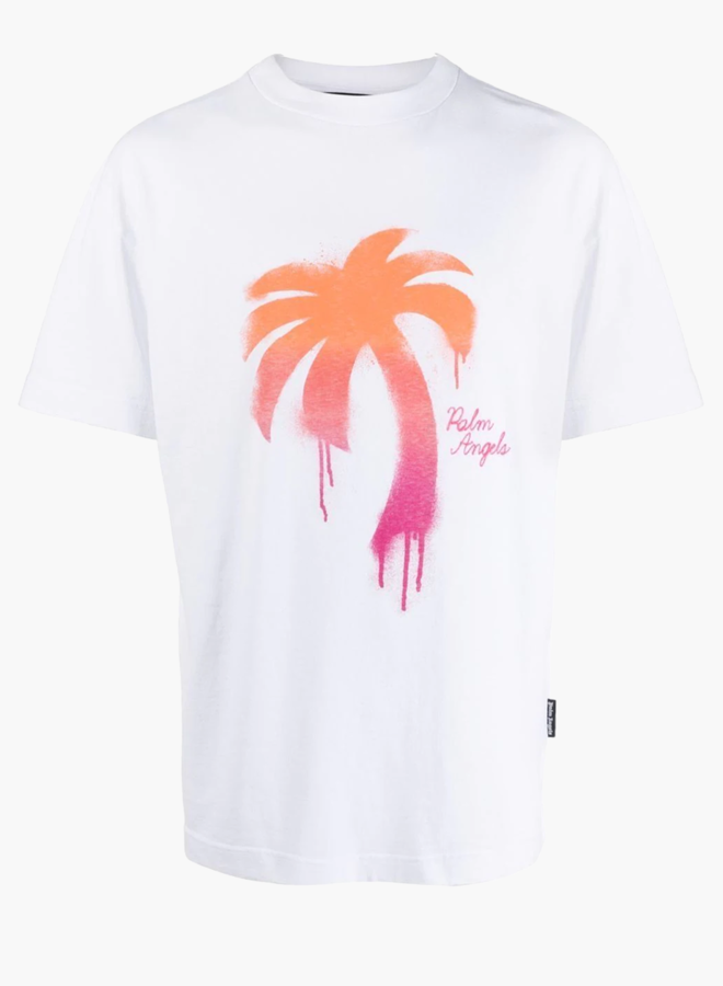 Palm Angels Palm Tree Printed Crewneck T-shirt
