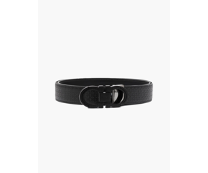 Salvatore Ferragamo Black Buckle Reversible Leather Belt