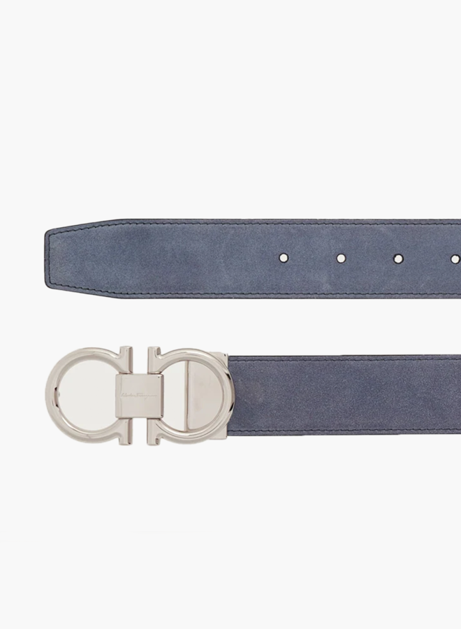 Salvatore Ferragamo Reversible Natural Belt Suède