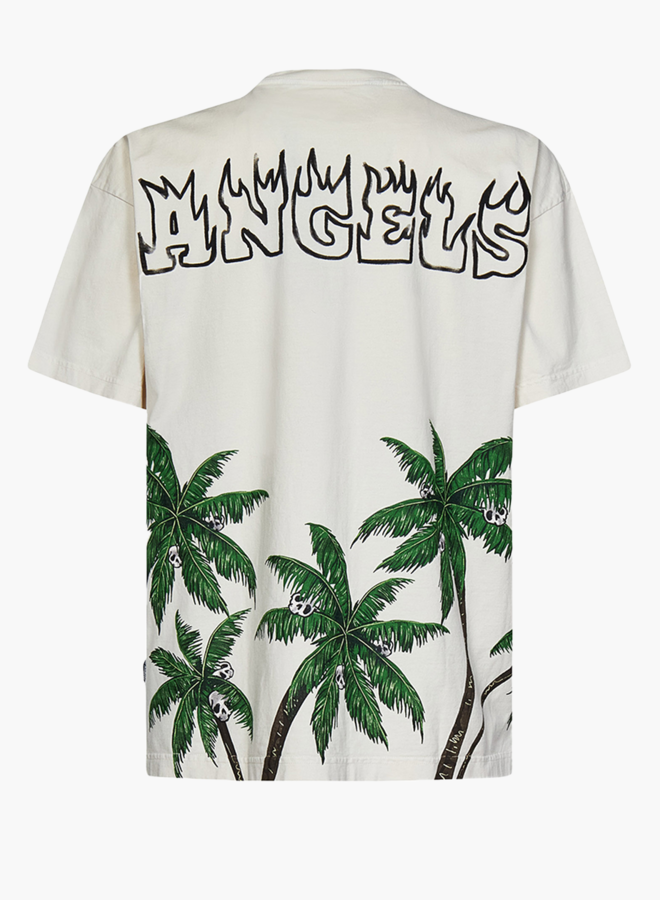 Palm Angels White Palm & Skull T-Shirt