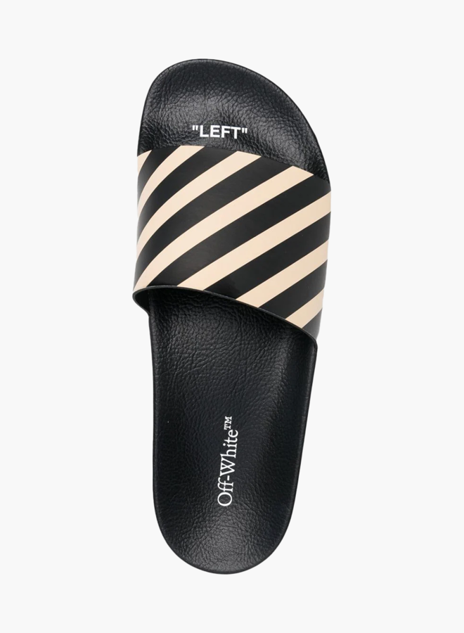 Off-White Diage-Stripe Print Slide