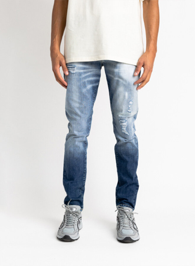 Navy Bleached Washed jeans