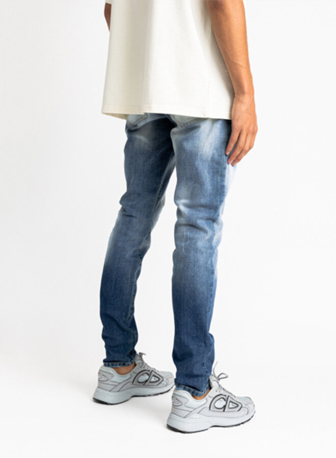 Navy Bleached Washed jeans