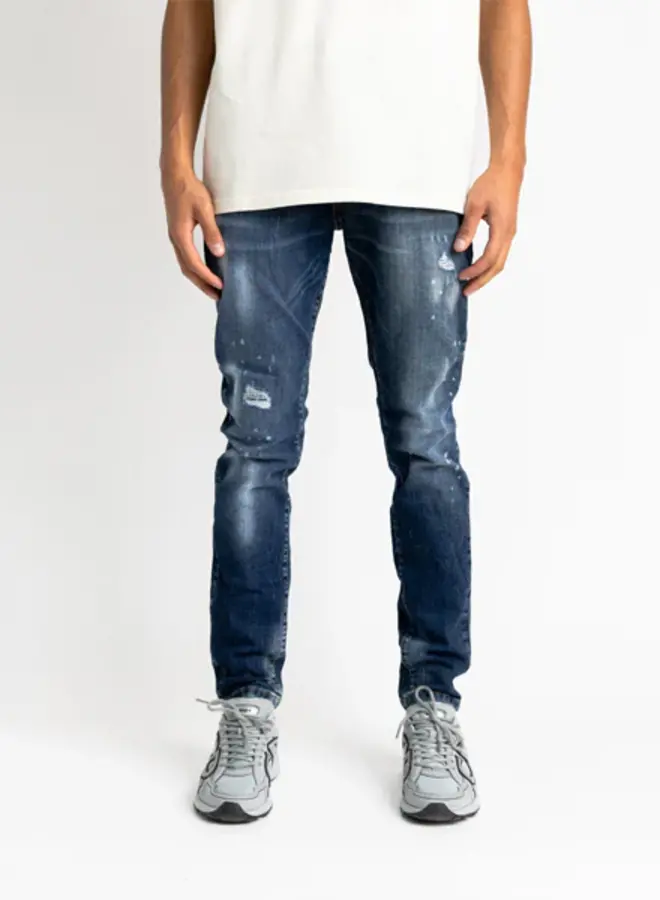 Dark blue washed jeans