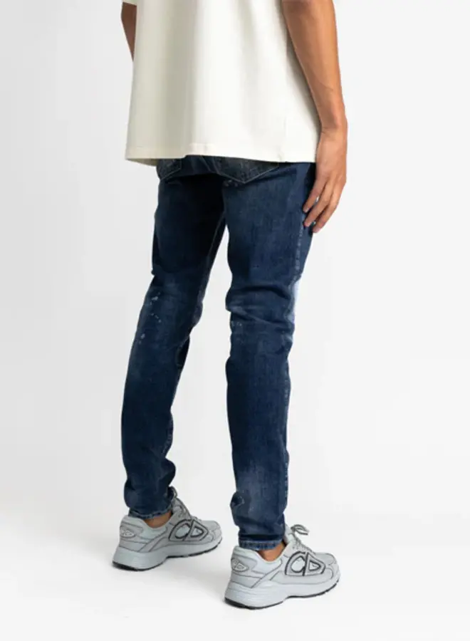 Dark blue washed jeans