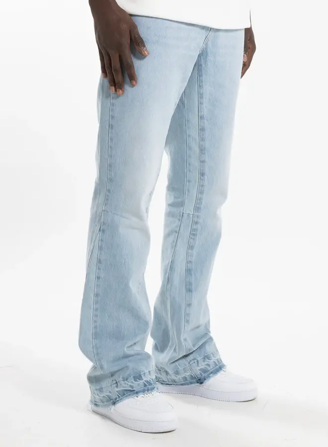 Blue lobstr flared blue jeans