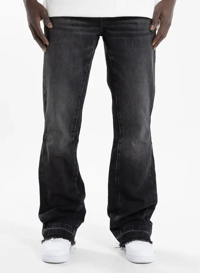 blue lobstr flared black jeans