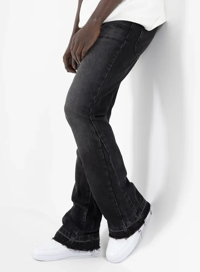 blue lobstr flared black jeans