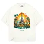 Tropical eifel tower vintage off-white