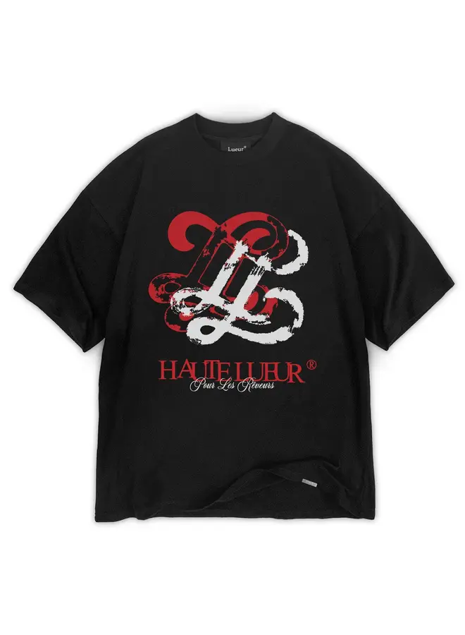 Lueur t-shirt black red