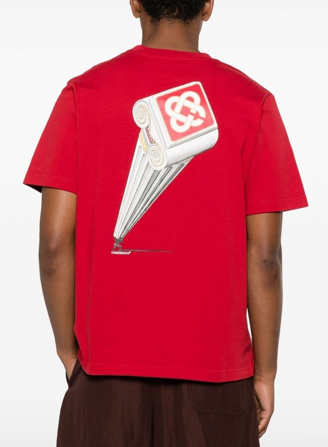 Casa blanca Leaning column printed T-shirt