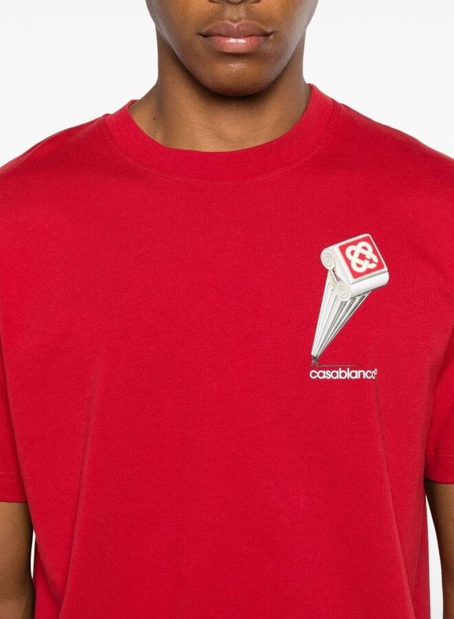 Casa blanca Leaning column printed T-shirt