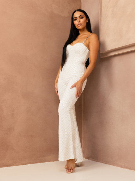 Unique The Label Jasmine Jumpsuit - White Jasmine Jumpsuit - White