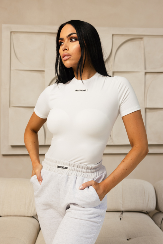Nena Short Sleeve Top - White/Black