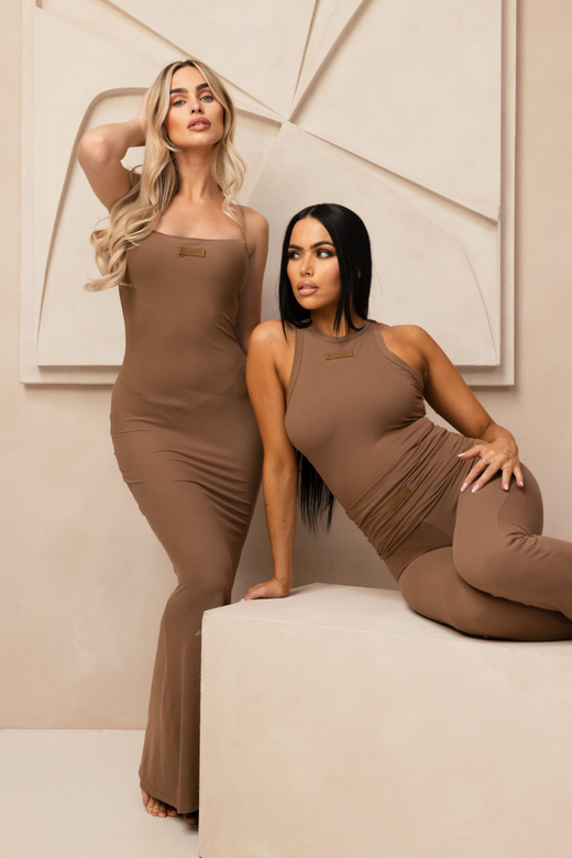 Noelle Dress - Taupe