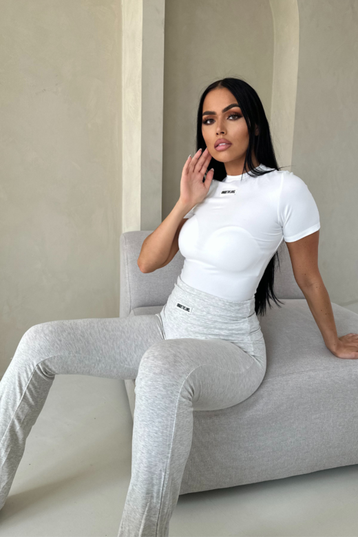 Nena Short Sleeve Top - White/Black