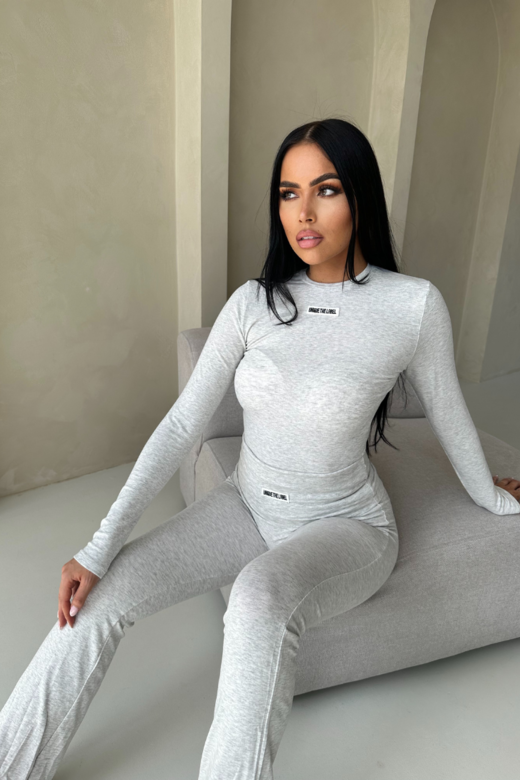 Noelle Pants - Light Grey Marl