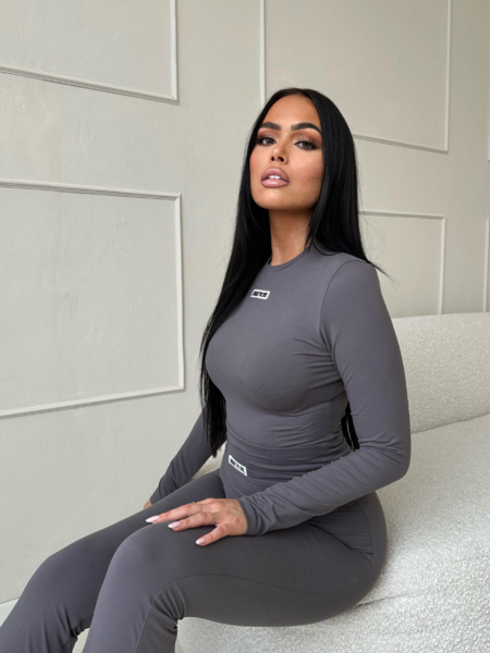 Unique The Label Nena Longsleeve Top - Iron Nena Longsleeve Top - Iron