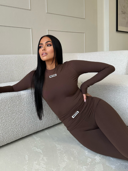 Unique The Label Nena Longsleeve Top - Chocolate Nena Longsleeve Top - Chocolate