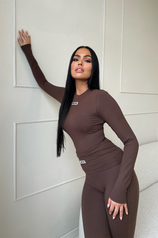 Nena Longsleeve Top - Chocolate