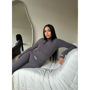 Unique The Label Kimmy Turtleneck Top - Iron