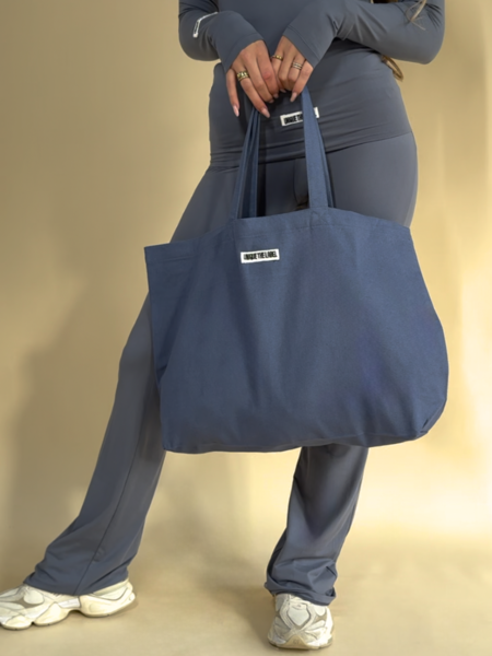 Unique The Label Unique Canvas Tote Bag - Denim Blue Unique Canvas Tote Bag - Denim Blue
