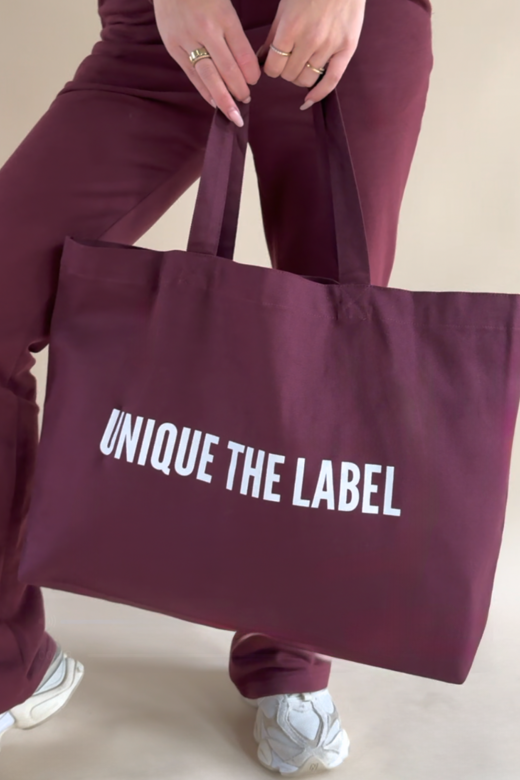 Unique Canvas Tote Bag - Deep Cherry