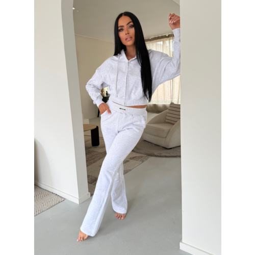 Unique The Label Molly Pants - Light Grey Marl
