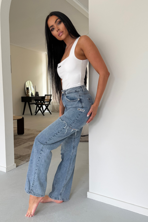 Nena Tank Top - White/Black