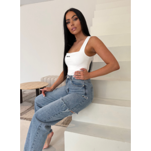 Unique The Label Nena Tank Top - White/Black