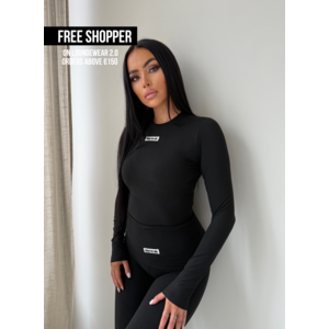 Unique The Label Nena Longsleeve Top - Black/White