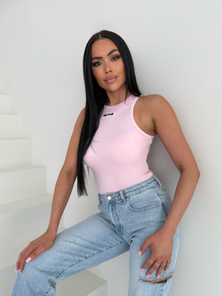 Unique The Label Nena Halter Top - Powder Pink Nena Halter Top - Powder Pink