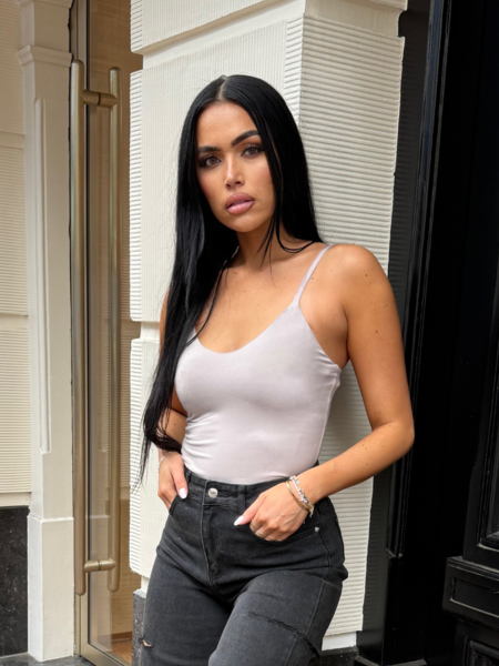 Unique The Label Aya Bodysuit - Pebble Aya Bodysuit - Pebble